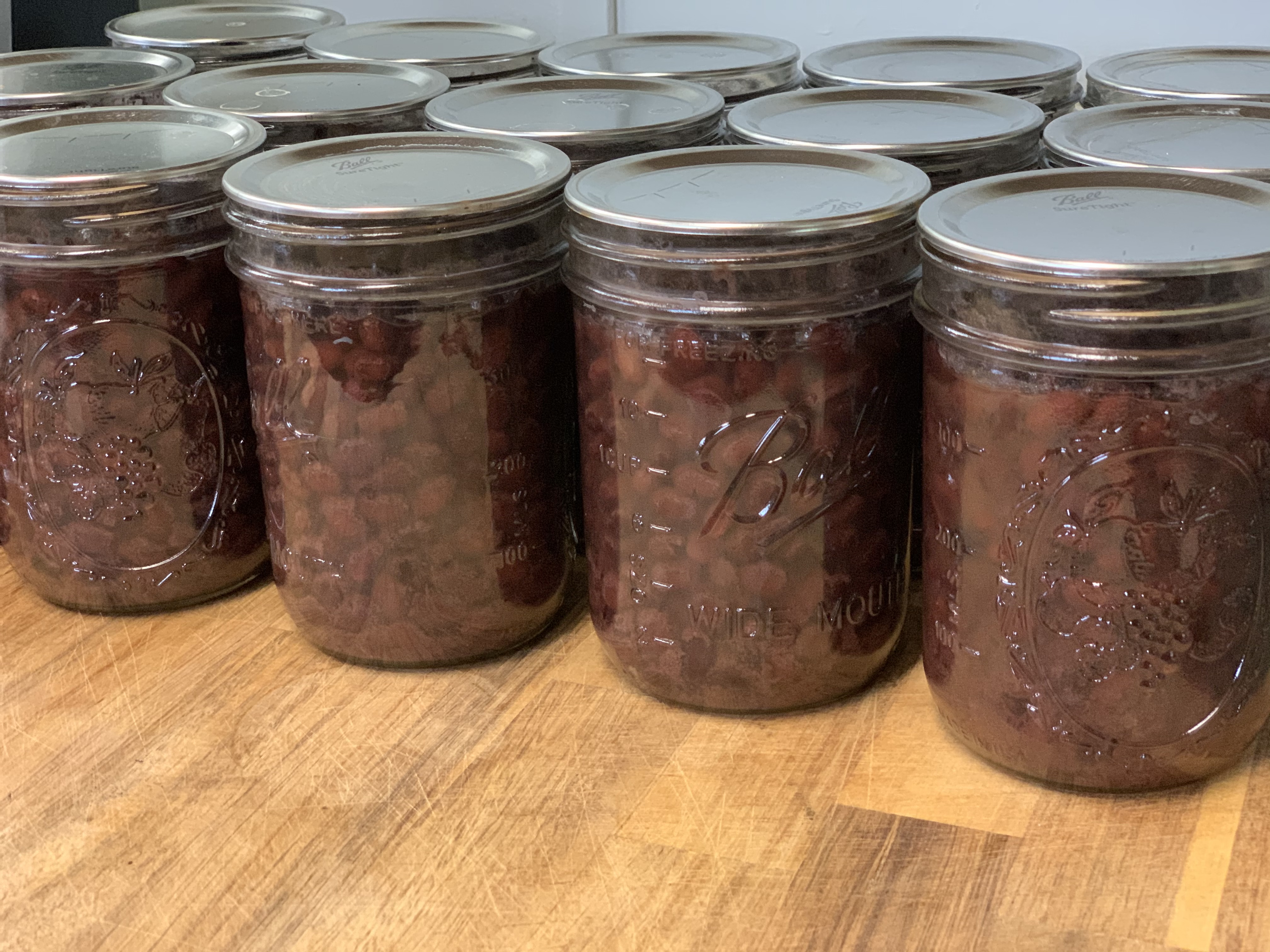 Pint sized Jars of Canned black beans